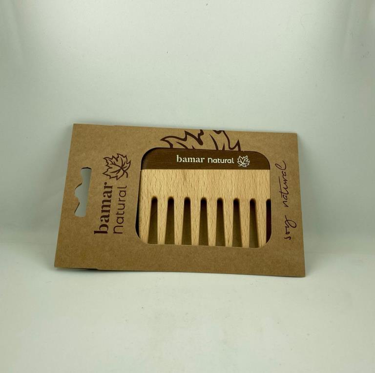 PEINETA MADERA HAYA. ESPECIAL PELO RIZADO